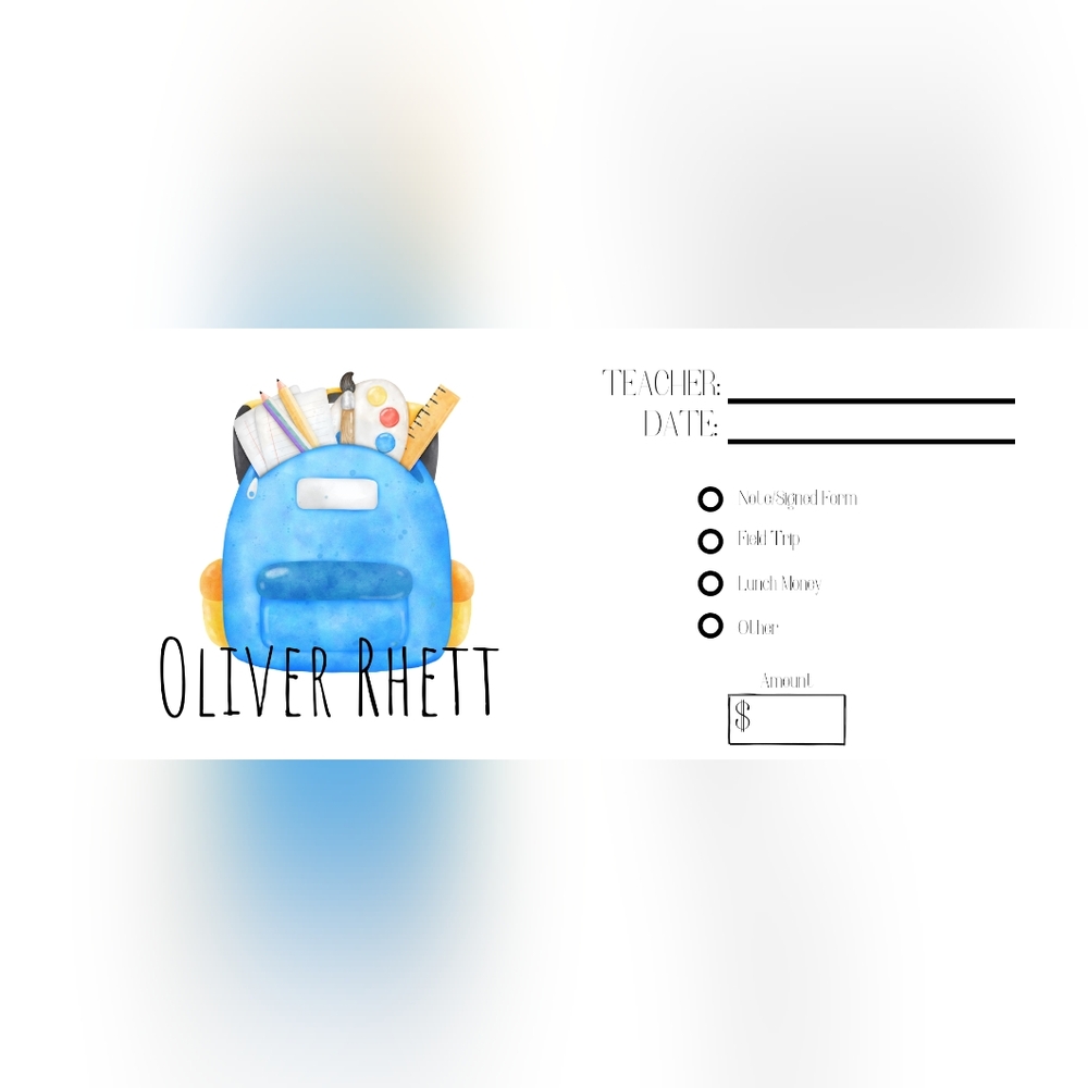 School money envelopes